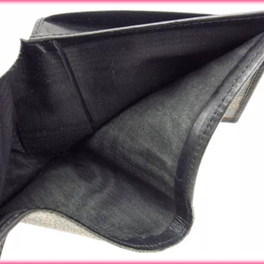 Celine Wallet Purse Bifold Black Brown Woman Authentic Used - Picture 7 of 7